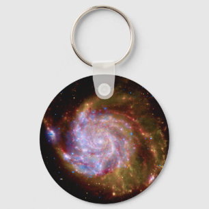 Messier 101 Spiral Galaxy - Hubble Telescope Photo Key Ring