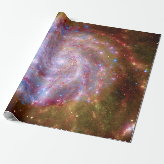 Messier 101 Spiral Galaxy - Hubble Telescope Photo Wrapping Paper (Unrolled)