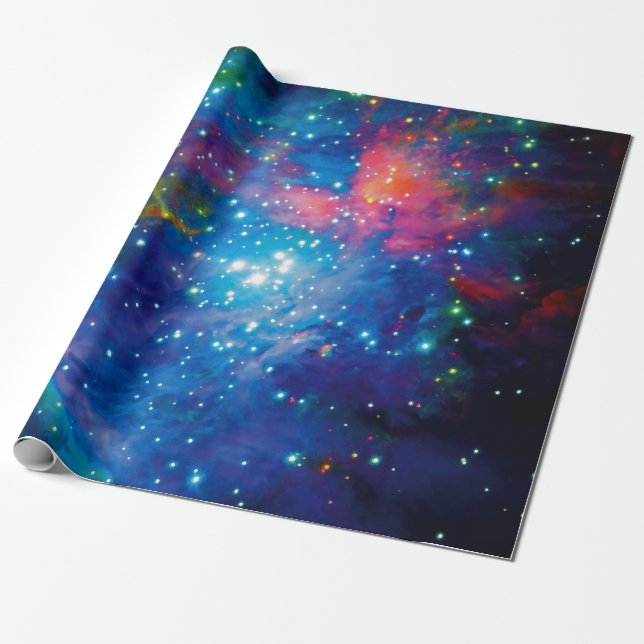 Messier 42 Orion Nebula Infrared ESO Space Photo Wrapping Paper (Unrolled)