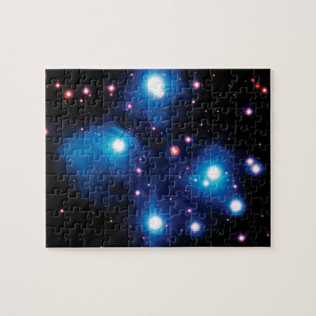Messier 45 Pleiades Star Cluster NASA Space Photo Jigsaw Puzzle (Horizontal)