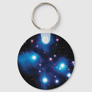 Messier 45 Pleiades Star Cluster NASA Space Photo Key Ring