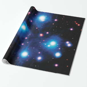 Messier 45 Pleiades Star Cluster NASA Space Photo Wrapping Paper