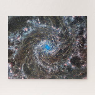 Messier 74 (M74) Galaxy NGC 628 MIRI JWST Jigsaw Puzzle