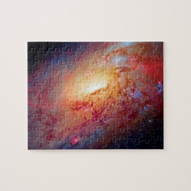Messier M106 Spiral Galaxy Outer Space Photo Jigsaw Puzzle (Horizontal)