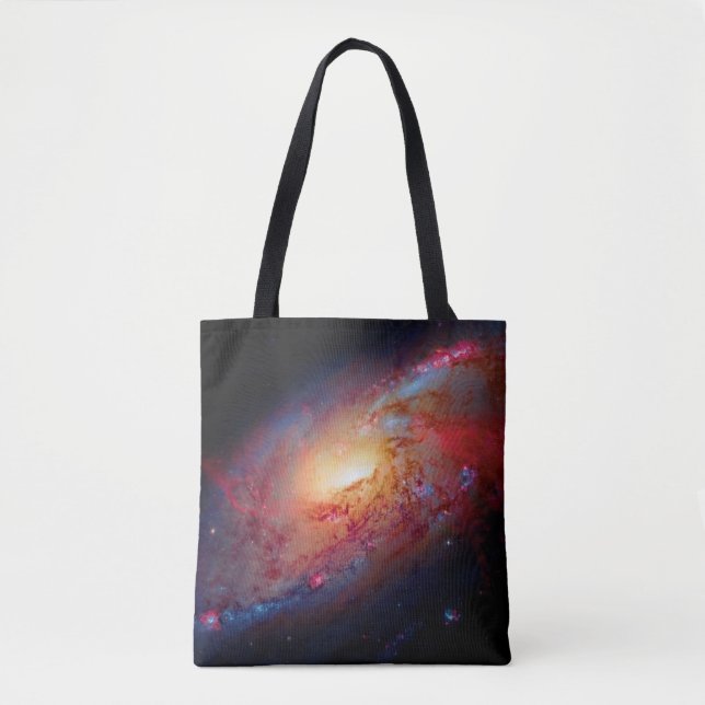 Messier M106 Spiral Galaxy Outer Space Photo Tote Bag (Front)