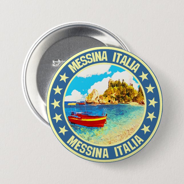 Messina                                            7.5 cm round badge (Front & Back)