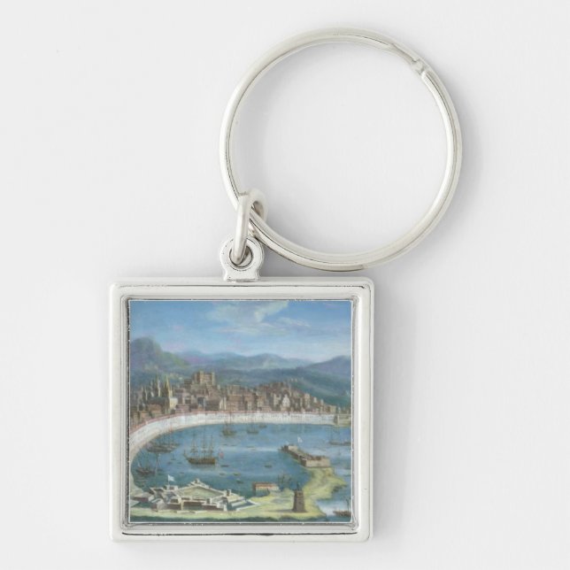 Messina - a Panoramic View of the Port Key Ring (Front)