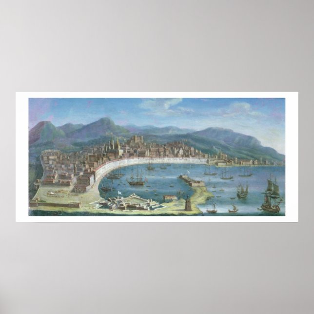 Messina - a Panoramic View of the Port Poster (Front)