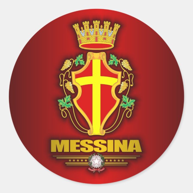 Messina Classic Round Sticker (Front)