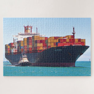 Messina container ship and tug jigsaw puzzle
