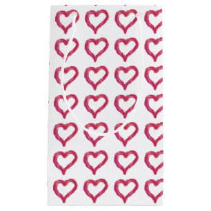 Messy - a heart drawn imperfectly small gift bag