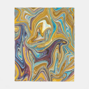 Messy Abstract Painting   Best abstract art Fleece Blanket