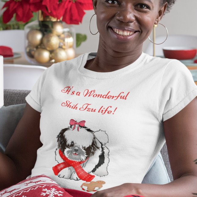 Messy & Adorable Shih Tzu With Gingerbread Toy  T-Shirt (Creator Uploaded)