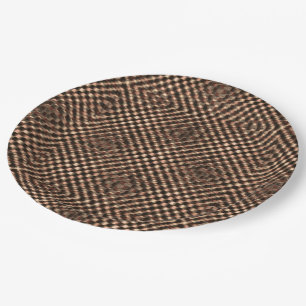 Messy and messy brown chess over each other paper plate