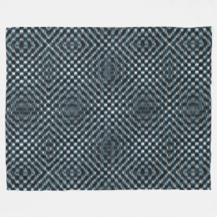 Messy and messy dark blue chess over each other fleece blanket