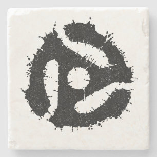 Messy B/W 45 Insert Stone Coaster