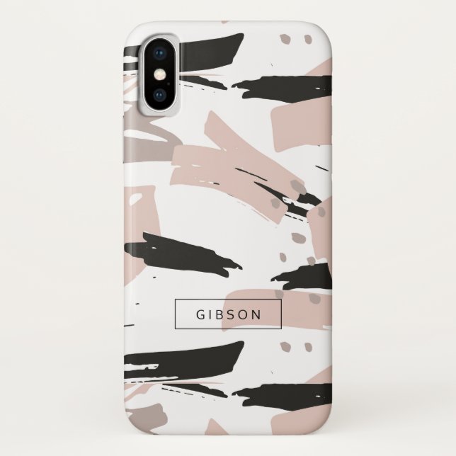 Messy BrushStrokes Modern Composition Case-Mate iPhone Case (Back)