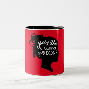 Messy Bun 11 oz Two-Tone Mug