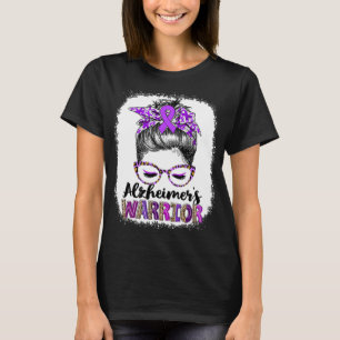 Messy Bun Alzheimer's Warrior T-Shirt