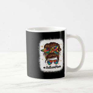 Messy Bun Autism Mum Autism Awareness Acceptance M Coffee Mug