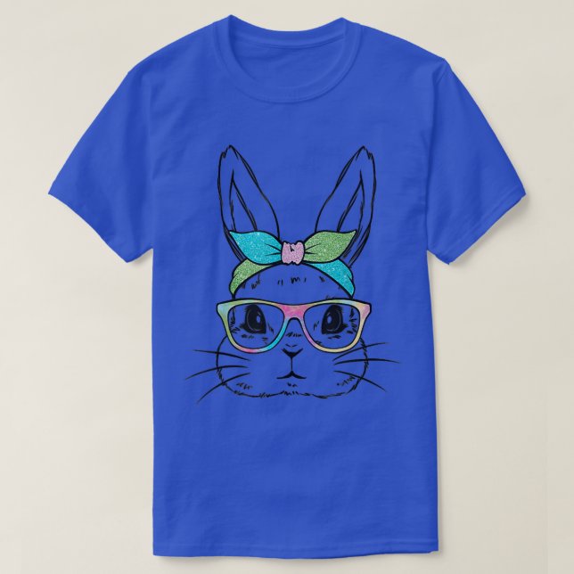 Messy Bun Bunny Cute Rabbit Women Girls Kids Easte T-Shirt (Design Front)