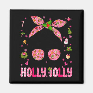 Messy Bun Christmas Nk Coquette Christmas Girls To Magnet