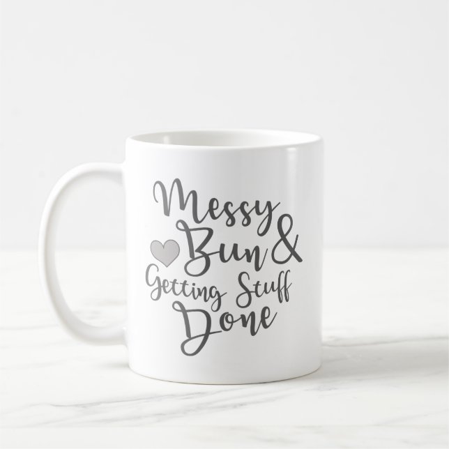 Messy bun coffee mug (Left)