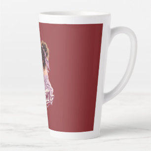 Messy Bun Coffee Mum — Cosy Mum Life Aesthetic Latte Mug