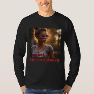 "Messy Bun & Gettin' It Done" July 4th Custom T-Shirt