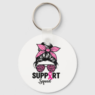 Messy Bun Gles Pink Support Squad Breast Cancer Aw Key Ring