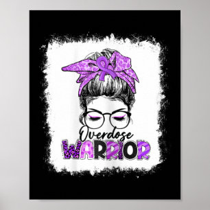 Messy Bun Leopard Print Purple Ribbon Overdose Awa