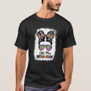 Messy Bun Little Miss Second Grade 2nd Girls Back T-Shirt
