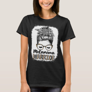 Messy Bun Melanoma Warrior T-Shirt