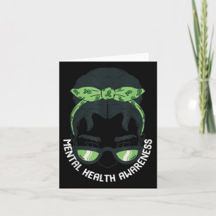 Messy Bun Mental Health S Gift Mental Health Aware Card