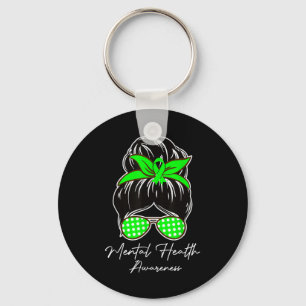 Messy Bun Mental Health S Mental Health Awareness Key Ring