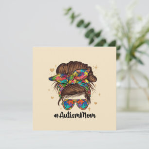 Messy Bun Proud Autism Mum