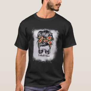Messy Bun Soccer Mom Cute Mom Life Soccer Game Day T-Shirt