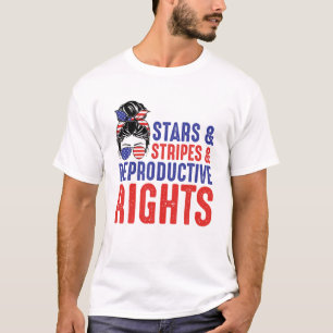 Messy Bun Stars Stripes T-Shirt