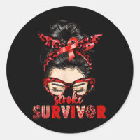 Messy Bun Stroke Survivor Warrior Stroke Awareness