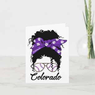 Messy Bun Stylish Bysebyll Tee For Colorado Women Card