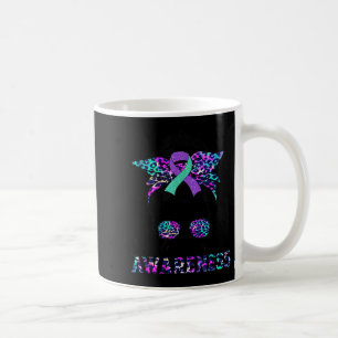Messy Bun Suicide Prevention Awareness Suicide Rib Coffee Mug