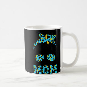 Messy Bun Sunglass Leopard Down Syndrome Awareness Coffee Mug