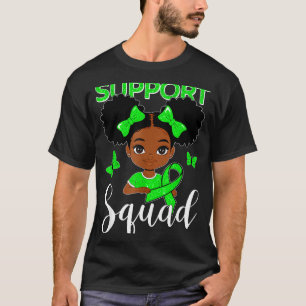 Messy bun support squad mental health cute blackMe T-Shirt