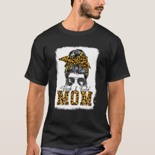 Messy Bun Track Field Mum Running Runner Mothers T-Shirt