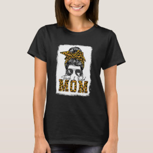 Messy Bun Track Field Mum Running Runner Mothers T-Shirt