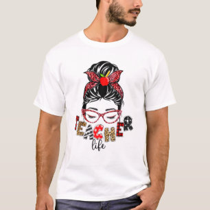 Messy Bun Women Back To School T-Shirt