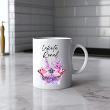 Messy Butterfly Watercolor Mug