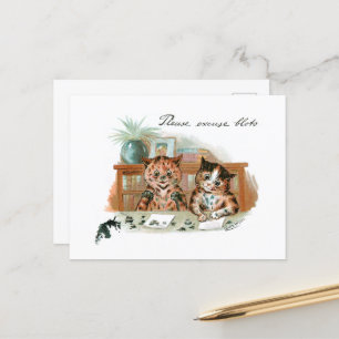 Messy Cats by Louis Wain Postcard