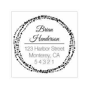 Messy Circles Create Your Own Return Address Self-inking Stamp