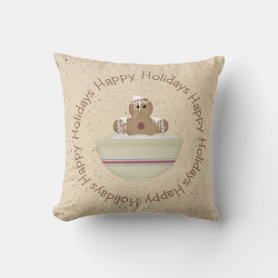 Messy Gingerbread Man Pillow